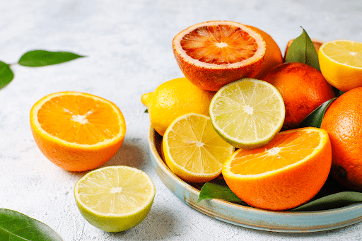 Fresh citrus fruits for energizing home fragrance diffuser scents in Malaysian homes