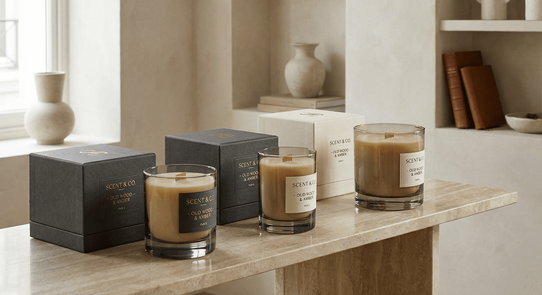 Luxury room fragrance with elegant packaging, and branded labels, ideal for retail or gifting